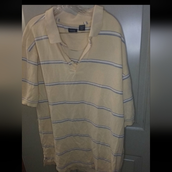 Izod Other - IZOD Yellow Polo Striped Shirt Big & Tall